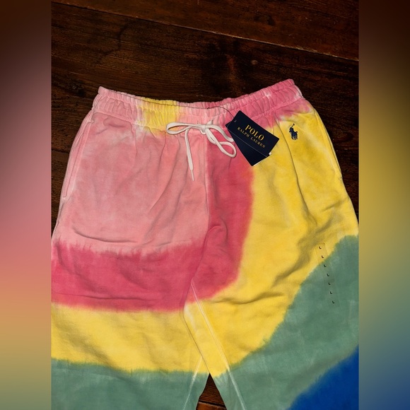 POLO RALPH LAUREN
Logo-embroidered Tie-dye Track Pants Size Large - Picture 2 of 6